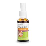 Sanct Bernhard Vitamin-B12-Spray, hochdosiert, vegan, einfache Anwendung, mit angenehmem Himbeergeschmack, 30ml
