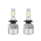 YXZQ Handheld-Spotlight-Taschenlampe Scheinwerfer Bulbscar Lampen LED COB Automotive Scheinwerfer H7 / H8 / 9005/9006 / H4 / 9003 6000K 9V-36V 1PAIR 60W (Socket Type : HB4 9006)