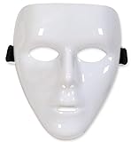 KarnevalsTeufel Maske Uni Phantom Einheitsgröße DIY für Theater Halloween Tanzauftritte u.v.m. Anonymus Theatermaske Maskerade für Erwachsene (Weiß)