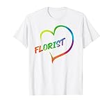 Florist Blumenherz, Batik, Wasserfarben, florales Design T-Shirt