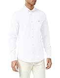 Tommy Hilfiger Herren CORE STRETCH SLIM OXFORD SHIRT Freizeithemd, Weiß (Bright White 100), Large