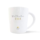 mintkind® Kaffeebecher Weltbester Papa | Geschenk-Idee für den Papa | Porzellan-Tasse als Geschenk für den Vater zum Vatertag, zum Geburtstag, zu Ostern oder zu Weihnachten