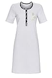 Ringella Damen Nachthemd mit Knopfleiste Silbergrau 40 2211007,Silbergrau, 40