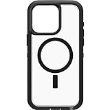 OtterBox Defender XT Hülle für iPhone 15 Pro Max mit MagSafe, stoßfest, ultra-robust, schützende Hülle, 5x getestet nach Militärstandard, Transparent/Schwarz, Keine Einzelhandelsverpackung