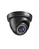 ZOSI CCTV 1080P 2MP 4-in-1 CVBS/AHD/CVI/TVI Video Überwachungskamera Außen Dome Kamera 3.6mm Linse 20M IR Nachtsicht mit OSD, Schwarz