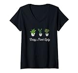 Damen Crazy Plant Lady Funny Gardener Gardening Tools Garden T-Shirt mit V-Ausschnitt