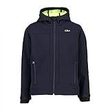 CMP Jungen Softshell Jacket with ClimaProtect WP 7,000 Technology Shell Jacke, B.Blue-Yellow Fluo, 152