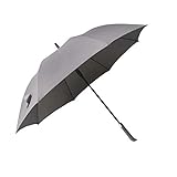XASUSULI Business-Männer automatische Regenschirm im koreanischen Stil minimalistisch Kleiner frische Doppel Starke Faser Wind langstieligen Regenschirm (Color : Grey, Size : 1)