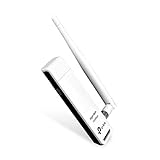 TP-Link TL-WN722N High Gain WLAN USB Adapter (WPS, kompatibel mit Raspberry Pi, Windows 10/8.x/7/XP, Mac OS 10.9~10.13) weiß/schwarz