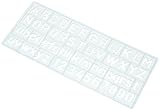Westcott E-10610 00 Schriftschablone, Kleinbuchstaben, Großbuchstaben und Zahlen, 10 mm, hellb