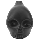 Kisangel Todespfeife Halloween Dekoration handwerkskunst Geschenkidee Halloween Party Kunsthandwerk Blau Schädel schreit Pfeife Desktop-Halloween-Pfeifendekoration Pfeife aus Keramik Black