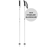 ATOMIC CLOUD Skistöcke - Weiß - Länge 115 cm - Hochwertiger Aluminium-Skistock - Ergonomischer Griff für mehr Grip - Stock mit 60 mm Pistenteller - Einsteiger-Stöcke