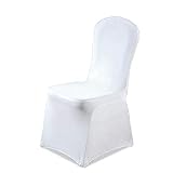 VINGO Stuhlhussen Weiß 20 Stück Universell Stuhlhussen Stuhlüberzug Elastik Stuhl Moderne Stuhl Abdeckung für Häusern, Küchen, verwendet Hochzeiten und Feiern