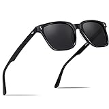Carfia Polarisierte Herren Sonnenbrille mit Rechteckig Acetatrahmen, 100% UV-Schutz Sportliche Sonnenbrille
