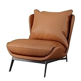 WUAHEIE Leder-Sofa-Stuhl for Wohnzimmer Gepolstertem Akzentstuhl Mit Metallbeinen