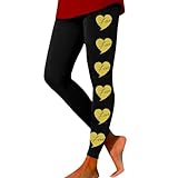 Damen-Leggings, Größe 42, Leggings für Damen, enge Yogahose, Liebe, Valentinstag, Thermo-Jeans, dunkelblau, 3XL