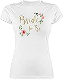 JGA Junggesellenabschied Frauen - Bride to Be - L - Weiß - Bride - L191 - Tailliertes Tshirt für Damen und Frauen T-Shirt