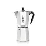Bialetti - Moka Express: Ikonische Espressomaschine für die Herdplatte, macht echten Italienischen Kaffee, Moka-Kanne 18 Tassen (800 ml), Aluminium, Silber, nicht für Induktionsherde geeig