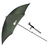 Zite Fishing Angelschirm-Set mit Schirmständer - Großer 250D Regenschirm Sonnenschirm mit Schirm-Stütze für Angler