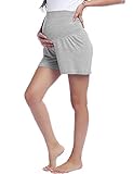 Shorts Schlafanzug/Pyjama/Yoga Hose für Schwangere Umstands Hosen Leichte(Grau,S)