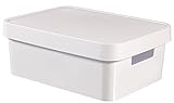 Curver 04752-n23-00 Infinity-White-Aufbewahrungsbox aus Kunststoff mit Deckel, 27 x 36,3 x 13,8 cm, 11 Liter