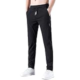 Jogginghose Herren Stretch Slim Fit Freizeithose Schnelltrocknende Luftig Sporthose Schlichter Mode Lässige Hose Leicht Bequeme Stoffhose Gerade Geschnitten Einfarbig Arbeitshose Mit Tunnelzug