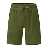 Men 's Summer Fashion Kurze Hose lässige Schnürung Style lose Kurze Solid Beach Casual Pants Fitness (Army Green, XXXL)