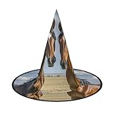 Hexenhüte Halloween Kegel Zauberer Hut Pferde verliebt Hexenhüte Halloween Hut Kostüm Cosplay
