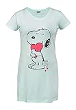 ONOMATO! Peanuts Snoopy Damen Sommer Nachthemd-Kleid Schlafshirt Nachtwäsche (36-38)