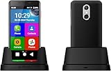artfone 4G Senioren Smartphone丨Seniorenhandy丨5 Zoll Display丨Senioren Smartphone ohne Vertrag丨SOS-Taste & großer Schrift丨WhatsApp & WLAN丨13MP Kamera丨Android 12丨2550mAh Akku & Ladestation丨GPS - Schw