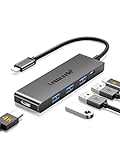 Lemorele USB C Hub - USB C Adapter 5 in 1 Aluminiumgehäuse mit 4K HDMI, 3 USB-A, PD 100W, Docking Station USB C für MacBook Air/Pro M1, iPad M1, Windows, Switch, Chromecast, Lenovo, Android und mehr