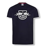 RB Leipzig Essential Mono T-Shirt, Blau Unisex Medium T-Shirt, RasenBallsport Leipzig Sponsored by Red Bull Original Bekleidung & Merchandise