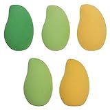 Amosfun 5 Stücke Make Up Schwamm Mango Form Foundation Mischschwamm Schwämmchen Kosmetik Schwämme Blender Mixer für Flüssigkeit Creme und Puder