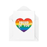 LGBTQ Grußkarte | Proud Of You | LGBTQ Coming Out Graduation Pronouns New Person Well Done Proud Of You Award | CBH1409