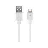 Goobay 54600 Lightningkabel 1m / Apple Lightning auf USB A Ladekabel / Highspeed 480 Mbits / Aufladekabel Handyladekabel iPad iPhone AirPods / Weiß / 1