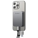 ORICO 2 TB Magnetic Portable SSD, 4K 120 fps ProRes HDR Aufnahme und Speicherung, USB3.2 bis zu 460MB/s, USB C&A 2 in 1 Kabel, Externe SSD Kompatibel mit iPhone 16/15 Pro Max, Computer - K5PLUS