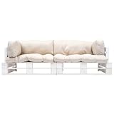 Kangmusi 2-TLG. Garten-Palettensofa-Set Kissen in Farben Kiefernholz,277384