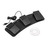 Ranber FS3-P USB Triple Foot Switch Pedal Control Keyboard Mouse PC Game Plastic