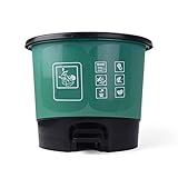 YIFEI2013-SHOP mülleimer küche Treteimer mit Deckel, oval, for Küche und Bad geeignet (10 l) Mülleimer (Color : Green)