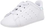 adidas Originals Unisex Baby Stan Smith Crib Sneaker, Cloud White/Cloud White/Silver Metallic, 21 EU