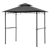 Sekey Grill Pavillon 2.45 x 1.50m, Wasserdicht Gartenlauben Gartenzelt Partyzelt für Garten/Partys/Picknick/BBQ´s, UV-Schutz 50+, G