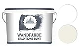Wandfarbe Weiß hohe Deckkraft - Innenfarbe mit Qualität - Geruchsarm, Universell & Weichmacherfrei // Lausitzer Farbwerke (5 L, Altweiß)