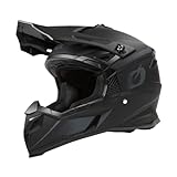 O'NEAL | Motocross-Helm | MX Enduro Motorrad | Starke ABS-Schale, Gepolstertes Innenfutter, Microlock-Sicherheitsverschluss | C-SRS Helmet Solid | Erwachsene | Schwarz | Größe M