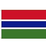 Fenglfly Flagge von Gambia Flagge Afrika Flaggen 3ftx5ft mit zwei Metallösen und doppelt genäht oder mit Tunnel und doppelt genäht.