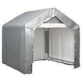 Gecheer Mehrzweckzelt Lagerzelt UV-beständig Industriezelt Zelthalle Zeltgarage Garagenzelt Weidezelt Foliengarage Unterstand Lagerhalle Ganzjahreszelt 180 x 180 x 180 cm (L x B x H) PE G