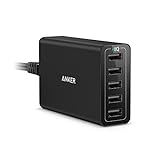 Anker PowerPort 40W 5-Port USB Ladegerät Multi-Port USB Ladegerät für iPhone 6/6 Plus, iPad Air 2 / Mini 3, Galaxy S6 / S6 Edge und weitere (Schwarz)