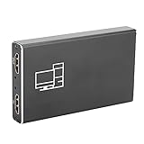 Xuzuyic Videoerfassungsbox, USB-Box HDMI Out-Schnittstelle Zum Anschluss an Den 3,5-mm-Mikrofonbildschirm USB 1080P 60-Auflösung Wunderbare Videoaufnahmekarte für Live-Streaming(AY104)