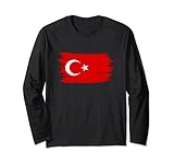 Türkei-Flagge Merchandise American Turkish TR Team Support Langarmshirt
