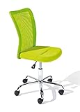 Bürostuhl mit höhenverstellbaren Rädern Sitz aus Kunstleder und Polyesterstruktur aus grünem Metall