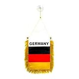 AZ FLAG Wimpel Deutschland 15x10cm - DEUTSCHE Mini Flagge 10 x 15 cm - Auto Pennant spezielle Auto